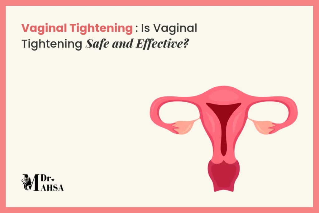 Illustration of the female reproductive system for a guide to vaginal tightening safety and effectiveness